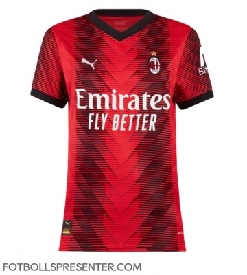 AC Milan Hemma Matchtröja Dam 2023-24 Kortärmad